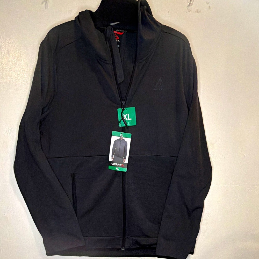 Gerry Men's Gray Full-Zip Hooded Track Jacket Activewear Casual Size XL
